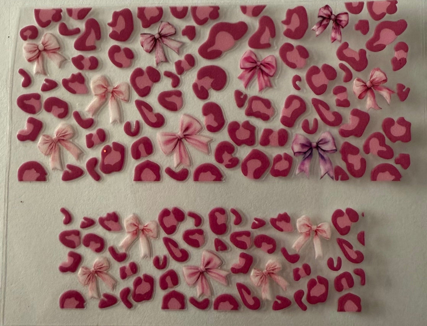 Uvdtf wraps Mini Stanley pink cheetah print with Bows