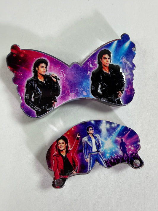 Acrylic focal 2 piece set Butterfly Micheal Jackson