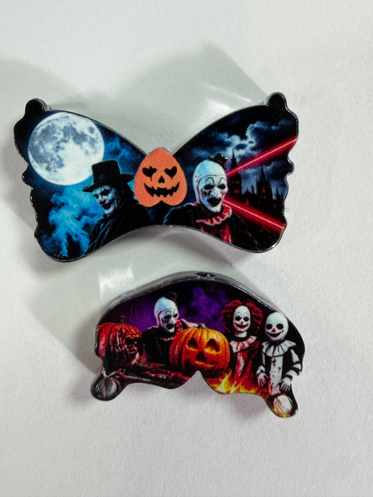 Acrylic focal 2 piece set butterfly Halloween theme
