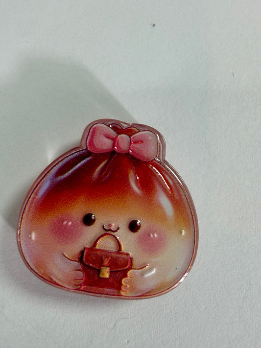 Acrylic focal dumplings with purse