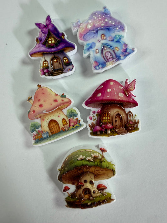 Acrylic focal fairy mushroom house mystery