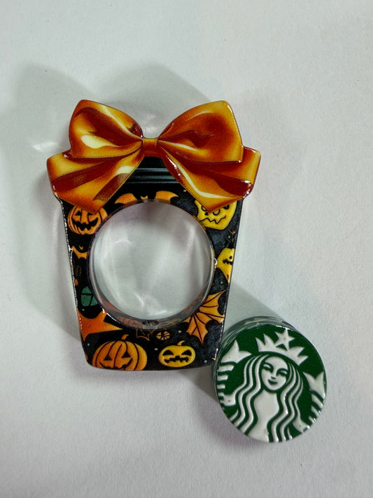 Acrylic focal 2 piece set Cup Halloween Starbucks