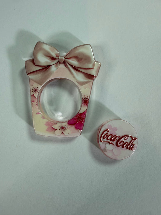 Acrylic focal 2 piece set Cups Coke soda