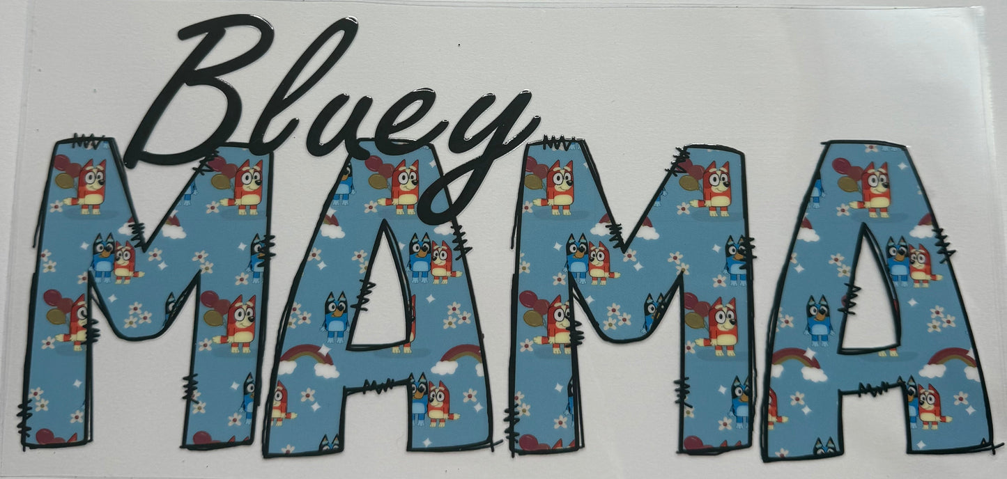 Cup wraps uvdtf bluey mama
