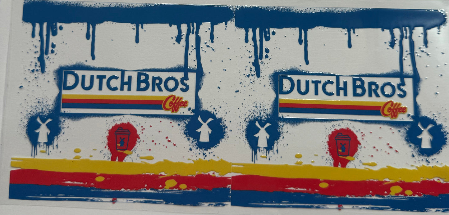 Cup wraps uvdtf Dutch bros blue drip
