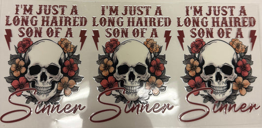 Cup wraps uvdtf skull long hair son of a sinner
