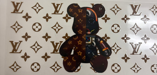 Cup wraps uvdtf lv teddy bear