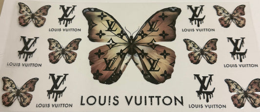 Cup wraps uvdtf lv butterfly