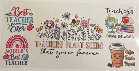 Cup wraps uvdtf teacher plant seeds that grow forever