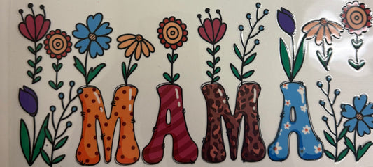 Cup wraps uvdtf Mama floral