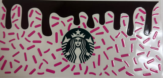 Cup wraps uvdtf Starbucks drip with sprinkles