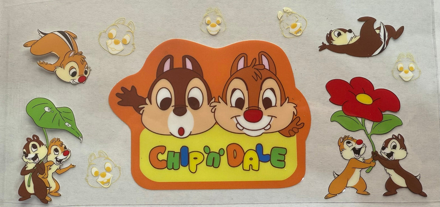 Cup wrap dtf Chip n dale