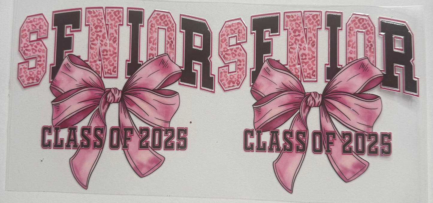 Cup wraps uvdtf black and pink senior 2025