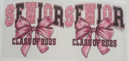 Cup wraps uvdtf black and pink senior 2025