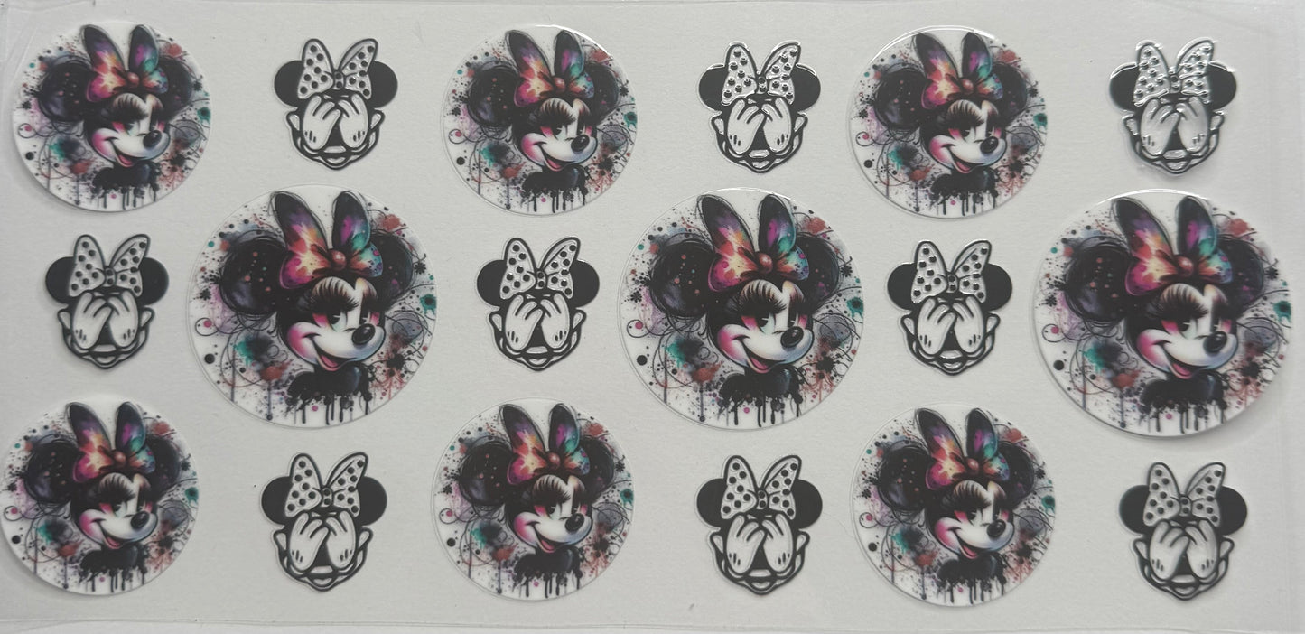 Cup wraps uvdtf tie dye Minnie Mouse