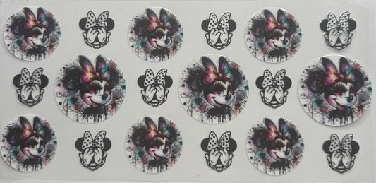 Cup wraps uvdtf tie dye Minnie Mouse