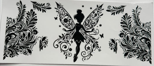 Cup wraps uvdtf tinkerbell black etched