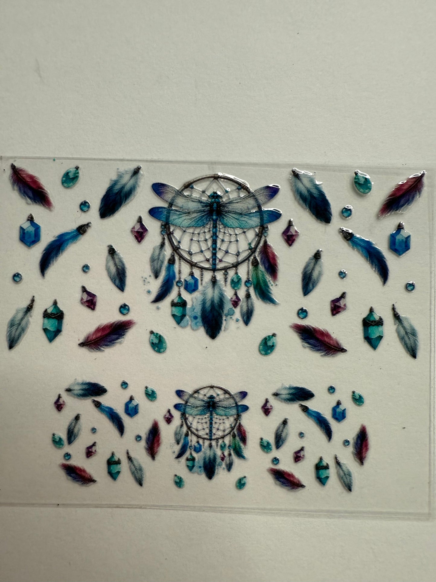 Uvdtf wraps Mini Stanley dream catcher with dragonfly