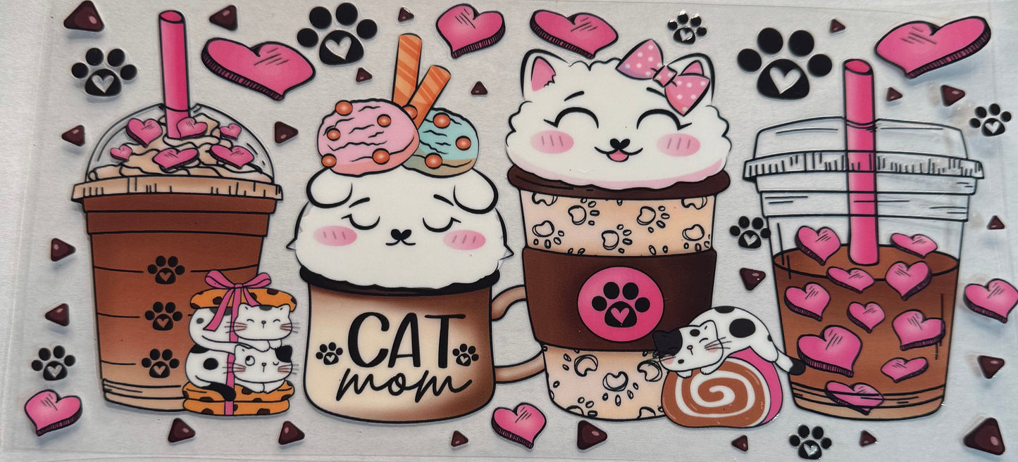 Cup wraps dtf Cat mom