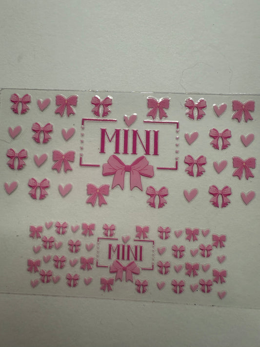 Uvdtf wraps Mini Stanley mini with pink bows
