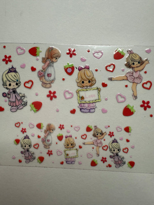 Uvdtf wraps Mini Stanley precious moments with hearts