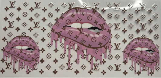 Cup wraps uvdtf lv pink lips
