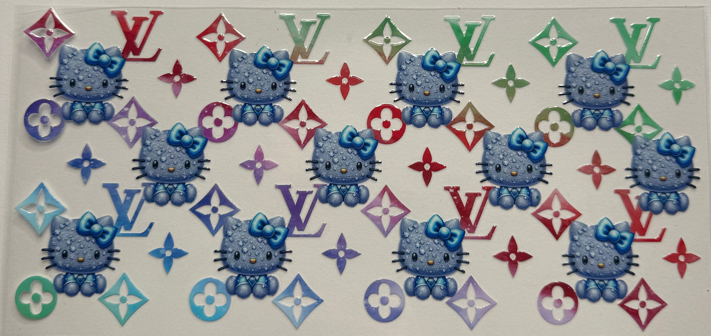 Cup wraps uvdtf rainbow blue hello kitty lv