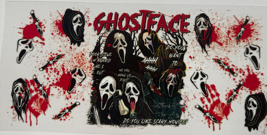 Cup wraps uvdtf Halloween ghost face