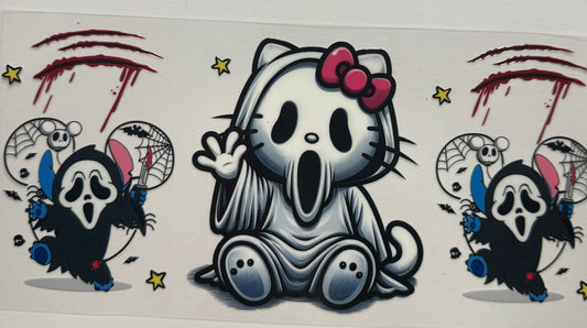 Cup wraps uvdtf  scream hello kitty Halloween