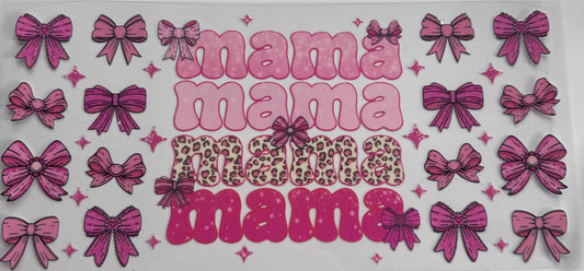 Cup wraps uvdtf mama with bows