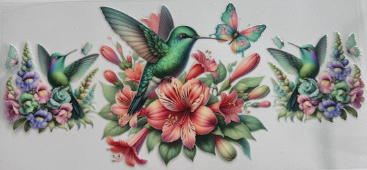 Cup wraps uvdtf hummingbird