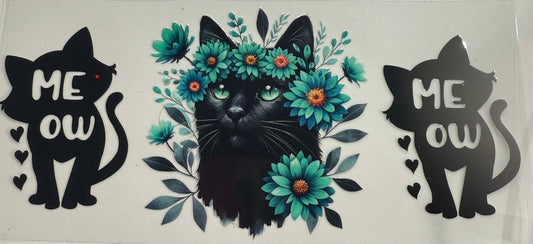 uvdtf  transfer wrap Black cat