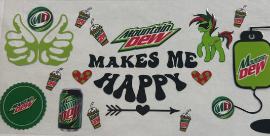 uvdtf  transfer wrap Mountain Dew