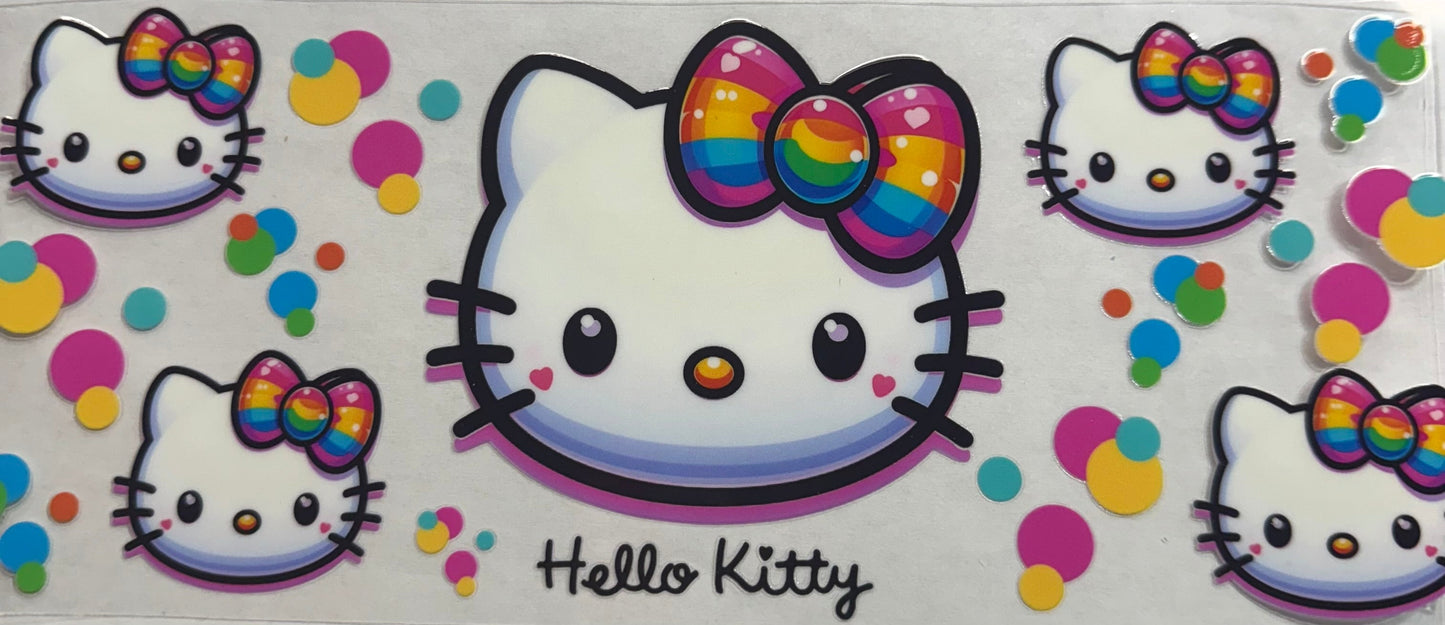uvdtf  transfer wrap Rainbow hello kitty