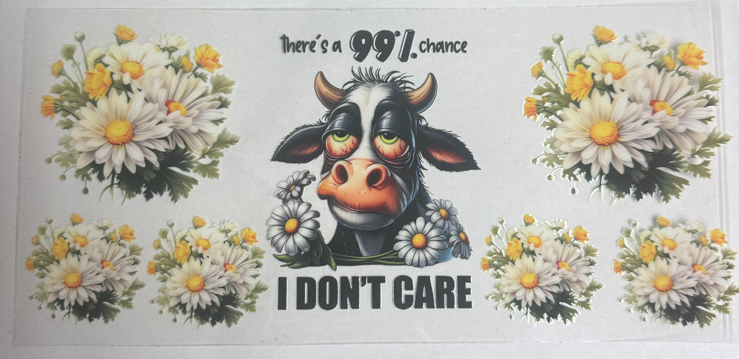 Cup wraps uvdtf highland cow I don’t care