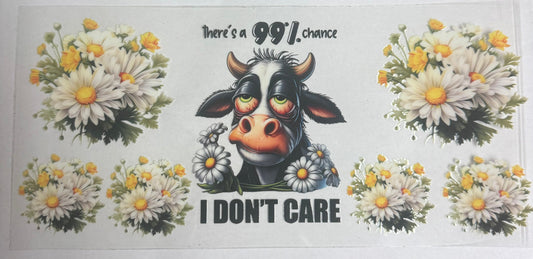 Cup wraps uvdtf highland cow I don’t care