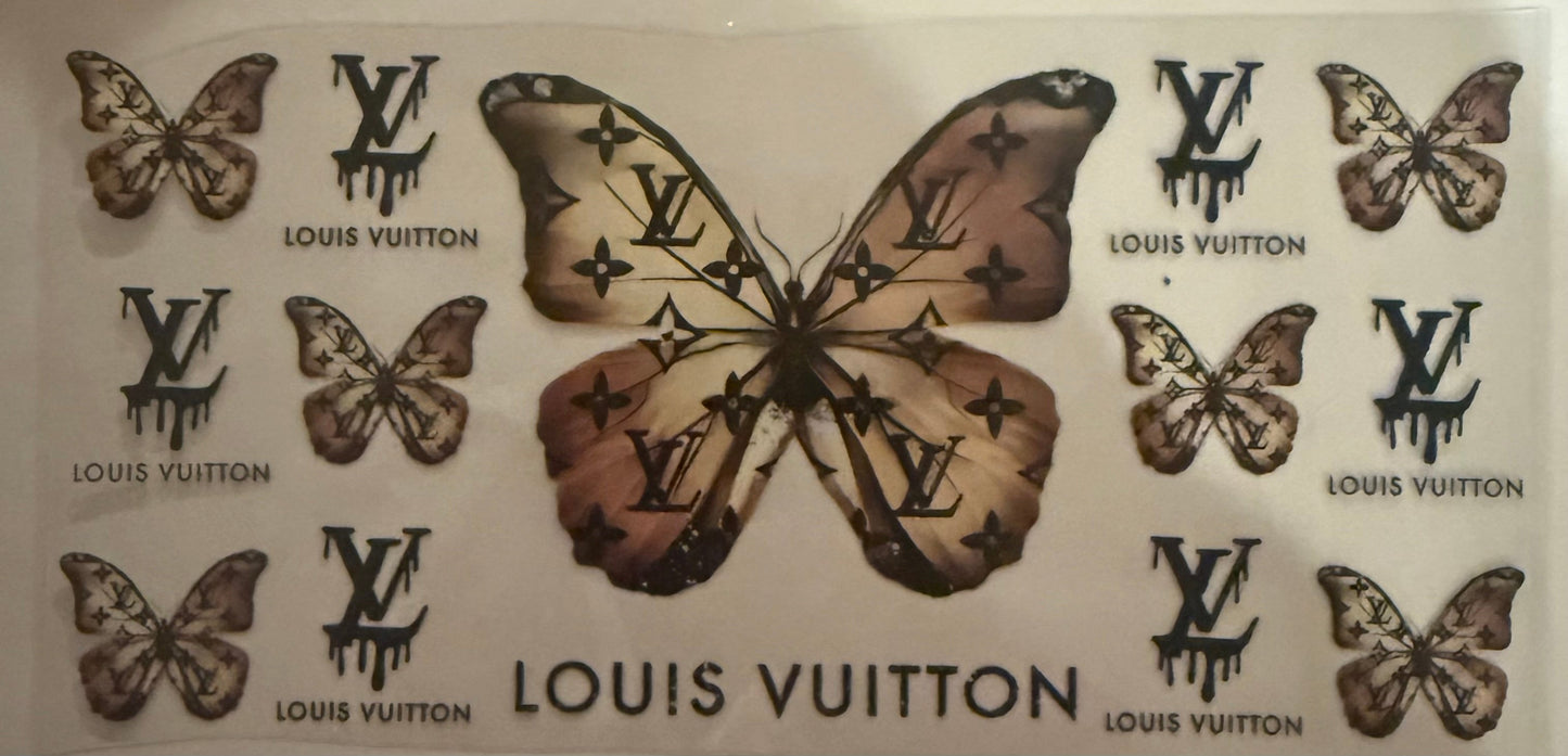 Cup wraps uvdtf butterfly Vl brown