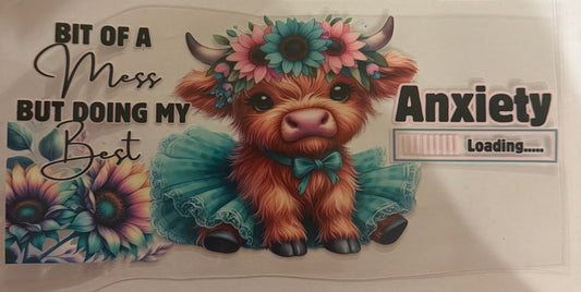 Cup wraps uvdtf highland cow bit a mess but doing my best