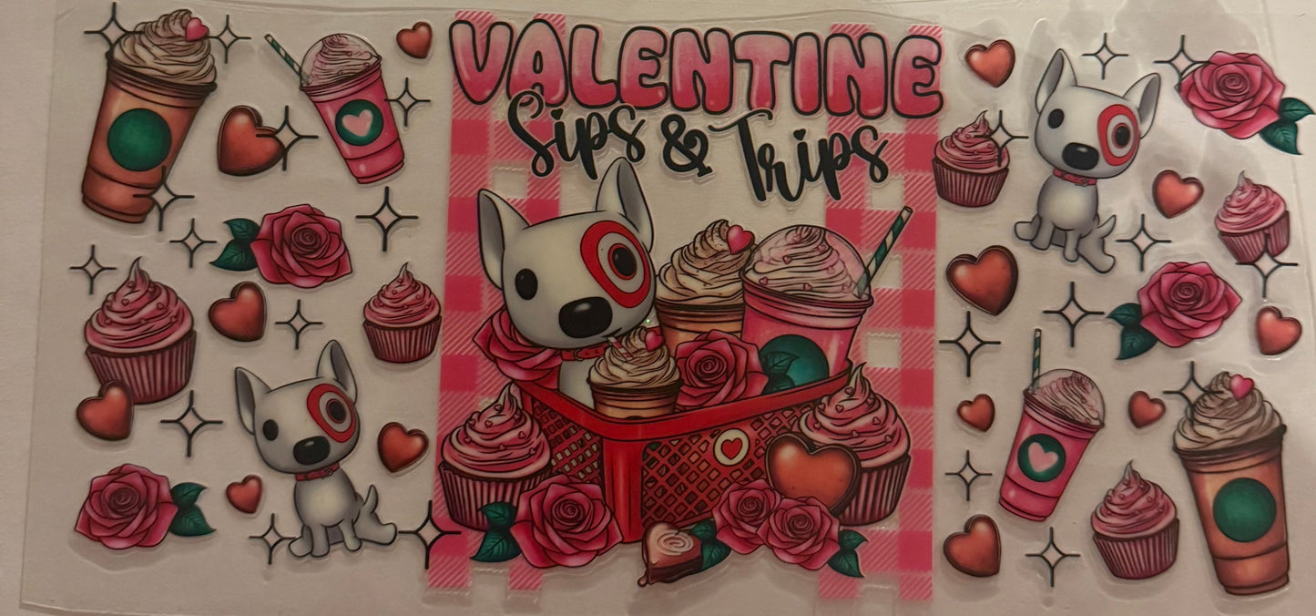 Cup wraps uvdtf target/strabucks sips and trips valentines