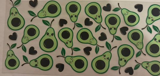 Cup wraps uvdtf avocado