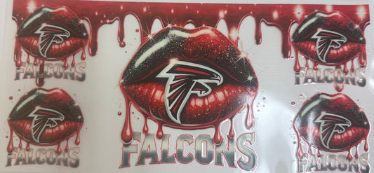 Cup wraps uvdtf Falcons lips football