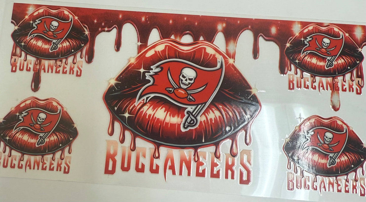 Cup wraps uvdtf Buccaneers football lips