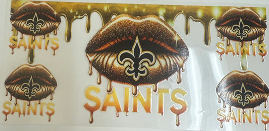 Cup wraps uvdtf saints football  lips