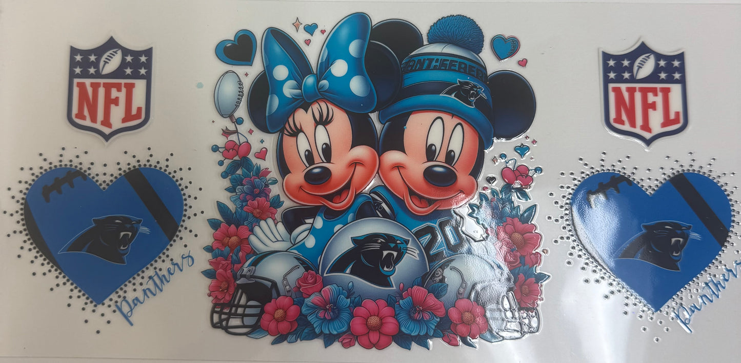 Cup wraps uvdtf Mickey and Minnie panthers football