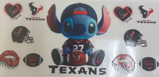 Cup wraps uvdtf texans stitch football