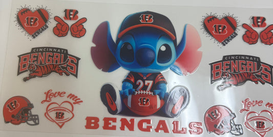 Cup wraps uvdtf Stitch bengals football