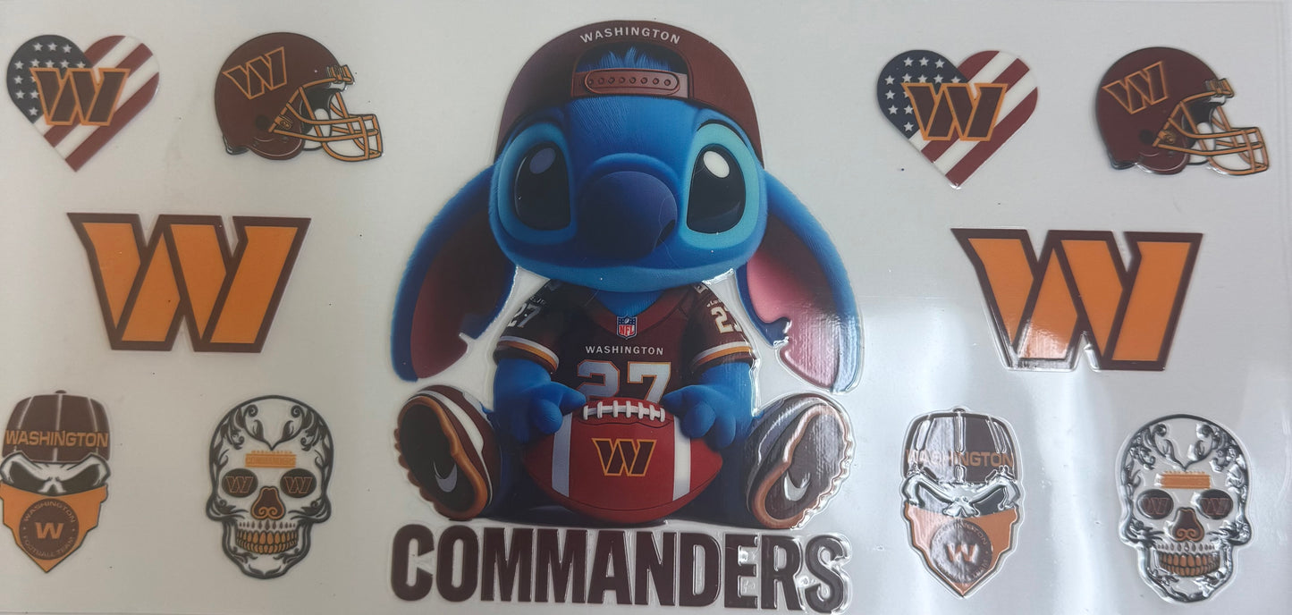 Cup wraps uvdtf Washington commanders stitch football