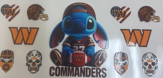 Cup wraps uvdtf Washington commanders stitch football