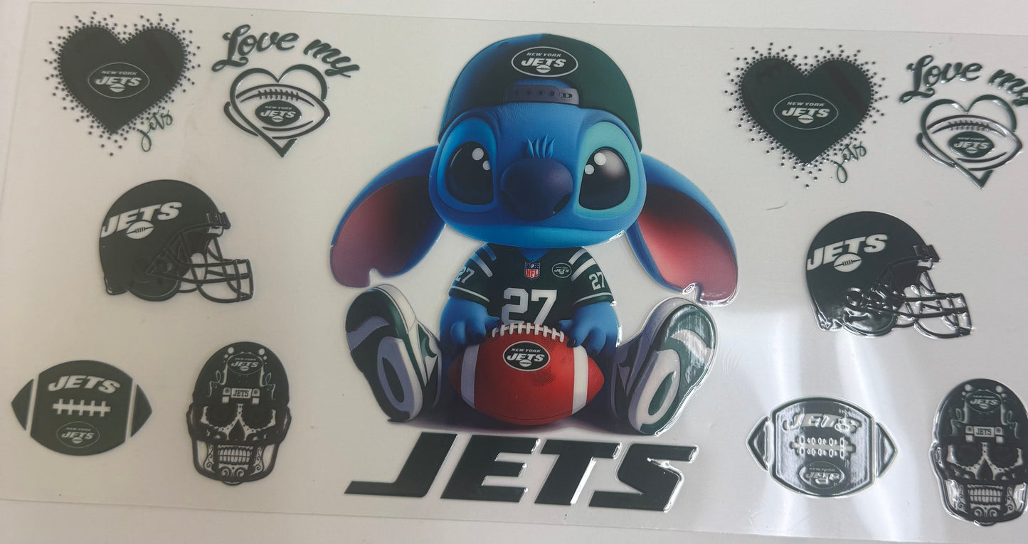 Cup wraps uvdtf New York jets footballs stitch