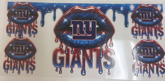 Cup wraps uvdtf New York giants lips footballs